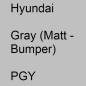 Preview: Hyundai, Gray (Matt - Bumper), PGY.